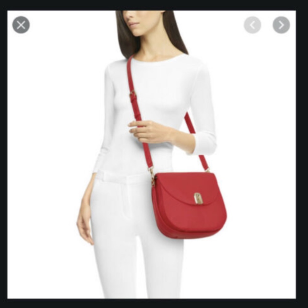 NWT Furla Sleek Fragola Leather Crossbody 1044969 - Picture 2 of 8